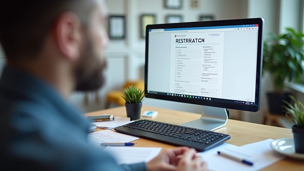 Registravimo forma, kompiuteryje, dokumentai, automobilių nuotrauka prie jos, raštai, professionali fotografija